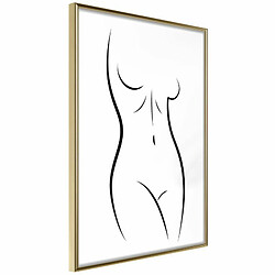 Paris Prix Affiche Murale Encadrée Minimalist Nude 20 x 30 cm Or