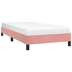 Avis vidaXL Cadre de lit sans matelas rose 90x190 cm velours