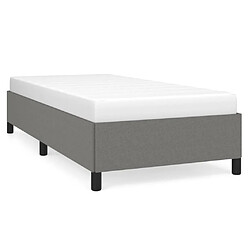 vidaXL Cadre de lit sans matelas gris foncé 80x200 cm tissu