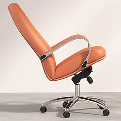 ICONIK INTERIOR Chaise de bureau ergonomique avec roulettes et accoudoirs - Manga Marron pas cher