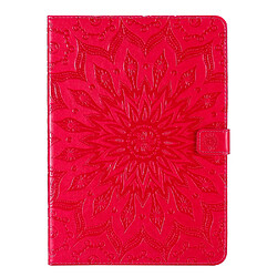 Etui en PU motif tournesol avec support rouge pour votre Samsung Galaxy Tab A7 10.4 (2020)/T505/T500