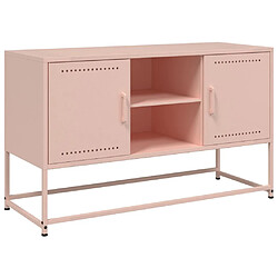 vidaXL Buffet haut rose 36x39x123 cm acier