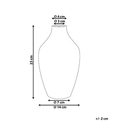 Avis Beliani Vase à fleurs HELIKE fait à la main Céramique 23 cm Blanc