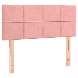 Maison Chic Tête de lit moderne pour chambre - Décoration de lit Rose 80x5x78/88 cm Velours -MN32929