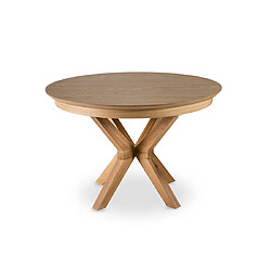 Lisa Design Virtuoso - table à manger ronde extensible - bois - 4 à 8 personnes