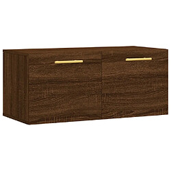 Maison Chic Armoire murale,Meuble de Rangement,Armoire Suspendue chêne marron 80x36,5x35 cm bois d'ingénierie -MN68704