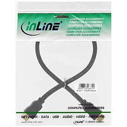 Câble haute vitesse InLine® HDMI avec Ethernet mâle à mâle plaqué or noir 0,3 m