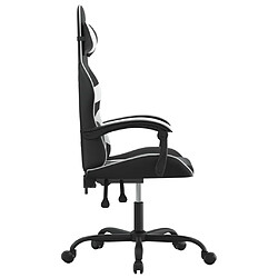 Avis vidaXL Chaise de jeu Noir et blanc Similicuir