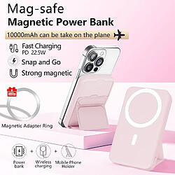 SANAG Batterie Externe Avec Magsafe, 10000Mah Power Bank Magnétique Sans Fil Avec Support Pliable,Pd 22.5W Charge Rapide Powerbank,Chargeur Portable Compatible Pour Iphone 15/15Pro /14/13/12