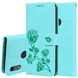 Wewoo Housse Coque Etui en cuir PU à rabat horizontal relief rose pour Huawei Honor 8A / Y6 2019avec support et fentes cartes et portefeuille vert