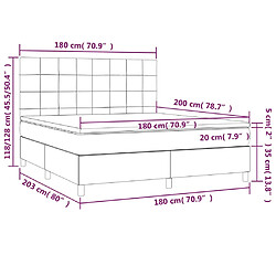 vidaXL Sommier à lattes de lit et matelas Vert foncé 180x200cm Velours pas cher