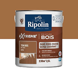 RIPOLIN Peinture pour pour Bois Interieur + Exterieur - Ton pour Bois Interieur + Exterieur Ral 8001 Satin, 2,5L