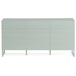 Bestmobilier Sofia - buffet bas - vert sauge mat - 165 cm