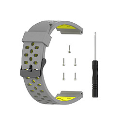 Bracelet En Silicone Pour Le Remplacement De Montre Intelligente 1 De Bushnell Neo Ion, Gris + Jaune pas cher