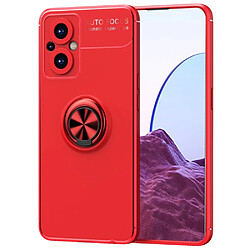 Coque en TPU anti-chocs avec béquille à anneau magnétique, rouge pour votre OnePlus Nord N20 5G