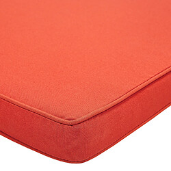 Acheter Beliani Coussin rouge foncé 152 x 54 x 5 cm pour banc de jardin VIVARA