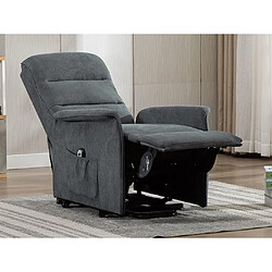 Vente-Unique Fauteuil releveur électrique en tissu anthracite CAPUCINE