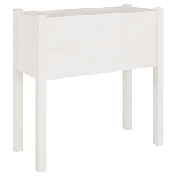 Maison Chic Jardinière,Bac à fleurs - pot de fleur Blanc 70x31x70 cm Bois de pin massif -GKD28698