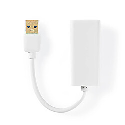 NEDIS Adaptateur USB 3.0 USB-A Mâle - RJ45 Femelle 1 Gbit 0,2 m Blanc