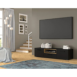 Avis Bestmobilier Leolio - meuble tv - noir et bois - 151 cm