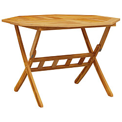 vidaXL Table pliable de jardin Ø110x75 cm bois d'acacia solide