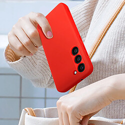 Avizar Coque pour Samsung Galaxy S23 Silicone Semi-rigide Finition Soft-touch Rouge pas cher