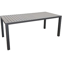 ALIZÉ Table extérieure en aluminium plateau à lattes Alice 180 cm.