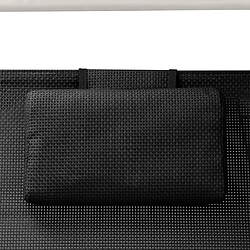 Acheter vidaXL Chaise longue double avec auvent textilène noir