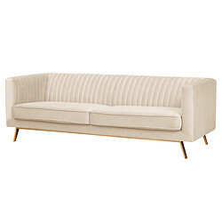 Acheter Rendez Vous Deco Canapé Gatsby 3 places en velours beige