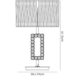 Avis Luminaire Center Lampe de Table Florence Rectangle avec Abat jour bronze 1 Ampoule laiton antique/cristal