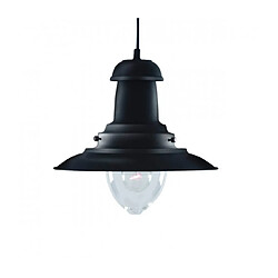 Searchlight Suspension 1 ampoule Fisherman, en verre, noir