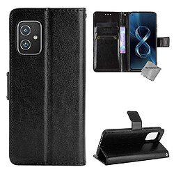 Htdmobiles Housse etui portefeuille avec coque intérieure en silicone pour Asus Zenfone 8 ZS590KS + film ecran - NOIR