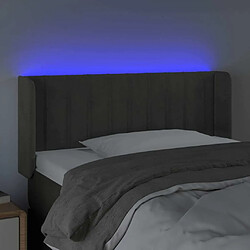 Acheter Maison Chic Tête de lit moderne à LED lumineuse pour chambre - Décoration de lit Gris foncé 83x16x78/88 cm Velours -MN85567