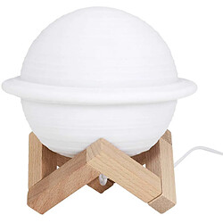 The Home Deco Factory Lampe ronde avec support en bois Saturne.