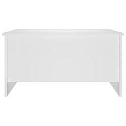 Avis vidaXL Table basse blanc 80x55,5x41,5 cm bois d'ingénierie