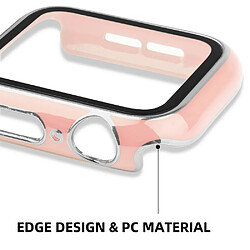 Coque en TPU électroplaqué, rose/argenté pour votre Apple Watch Series 7 41mm