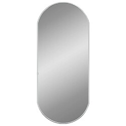 Maison Chic Miroir mural | Miroir Décoration pour Maison Salle de Bain Argenté 0x30 cm Ovale -GKD33993