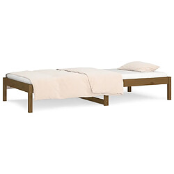 Acheter vidaXL Lit de jour sans matelas marron miel 90x190 cm bois pin massif