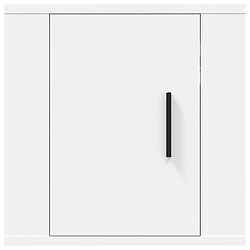 Maison Chic Meuble TV scandinave mural Banc TV suspendu pour salon - Blanc 40x34,5x40 cm -MN56495 pas cher