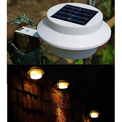 Wewoo LED Avec panneau solaire blanc Extérieur 0.3W Lumière Chaud Mini Imperméable Alimenté Clôture / Jardin / Lampe à Eau pas cher