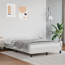 Maison Chic Lit adulte - Lit simple Cadre de lit,Structure du lit Contemporain Blanc 120x200 cm Similicuir -MN17982