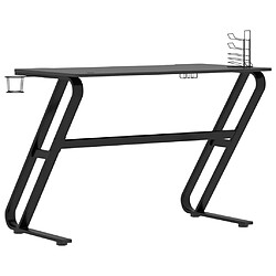 Avis Helloshop26 Bureau table poste de travail meuble d'ordinateur informatique étude de jeu avec pieds en forme de ZZ 110 x 60 x 75 cm noir 02_0023773