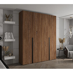 Abiks Meble Armoire Inova 1 À Portes Battantes 236,7/200/47 4 Portes (marron/nero)