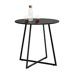 Table de Salle à Manger Vaggeryd 78 x 80 cm Noir [en.casa]