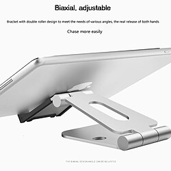 Acheter Universal Wogaik Support de téléphone portable Porte table Porte tablette double pliage métal aluminium réglage multi-angle Support portable Porte téléphone portable Porte-téléphone & amp; Debout