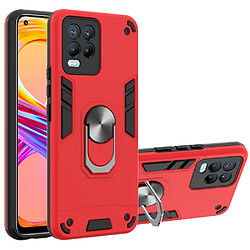 Coque en TPU 2-en-1, antichoc avec béquille à anneau pour voiture rouge pour votre Realme 8/8 Pro