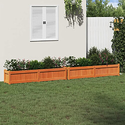 Avis Maison Chic Lot de 2 Jardinières,Bac à fleurs - pot de fleur cire marron bois de pin massif -GKD36791