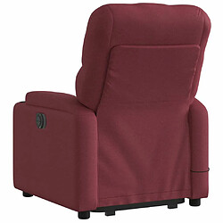 Acheter Maison Chic Fauteuil Relax pour salon, Fauteuil inclinable de massage Rouge bordeaux Tissu -GKD85681