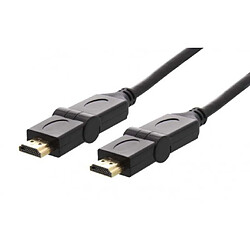 T'Nb TNB HDMIOR2 - Câble HDMI M/M 1.4 compat. 3D fiches pliables 2m - noir