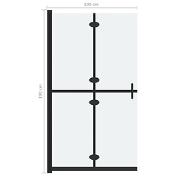 vidaXL Paroi de douche pliable Verre ESG dépoli 100x190 cm pas cher